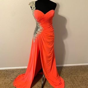 La Femme Corset Gown with Jewel Embroidery